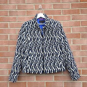 Nina Mclemore Jacquard Zip Up Jacket size 10